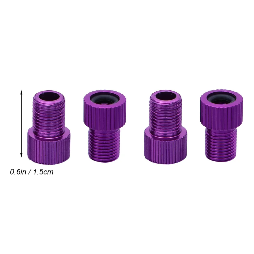 

4 PCS Aluminum Alloy French Presta to Schrader Adapters Converters MTB Road Bike Mountain Bike Tube Pump Air Compressor