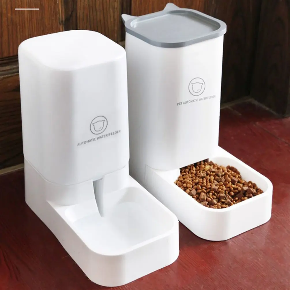 

2021 New Pet Automatic Feeder Large Capacity Dog Cat Water Dispenser Food Feeding Device Detachable Bowl Container Pet Supplies