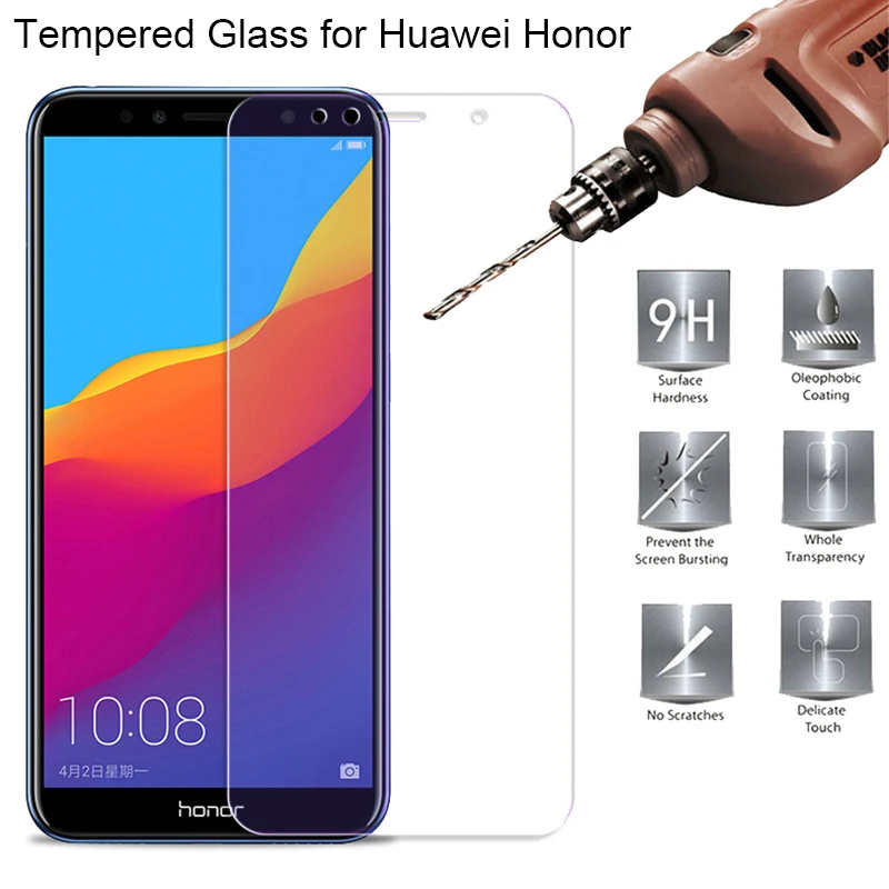 Защитное стекло для Huawei Y9 Y5 Y6 Y7 Prime 2018 Honor 7A Pro 7S Защитная пленка экрана 7C