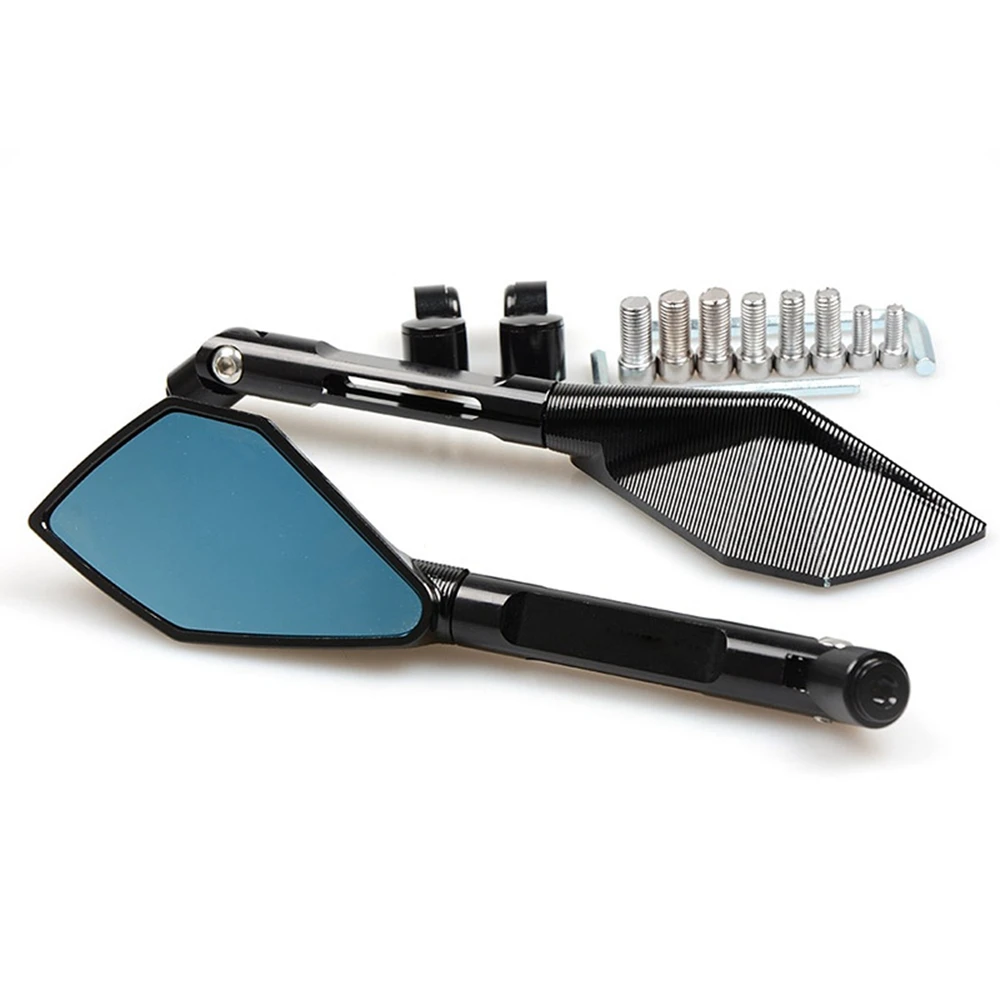 

Motorcycle Handlebar Rearview Mirrors Aluminum Alloy Mirrors Compatible with Most Motorbikes Modification Accessories