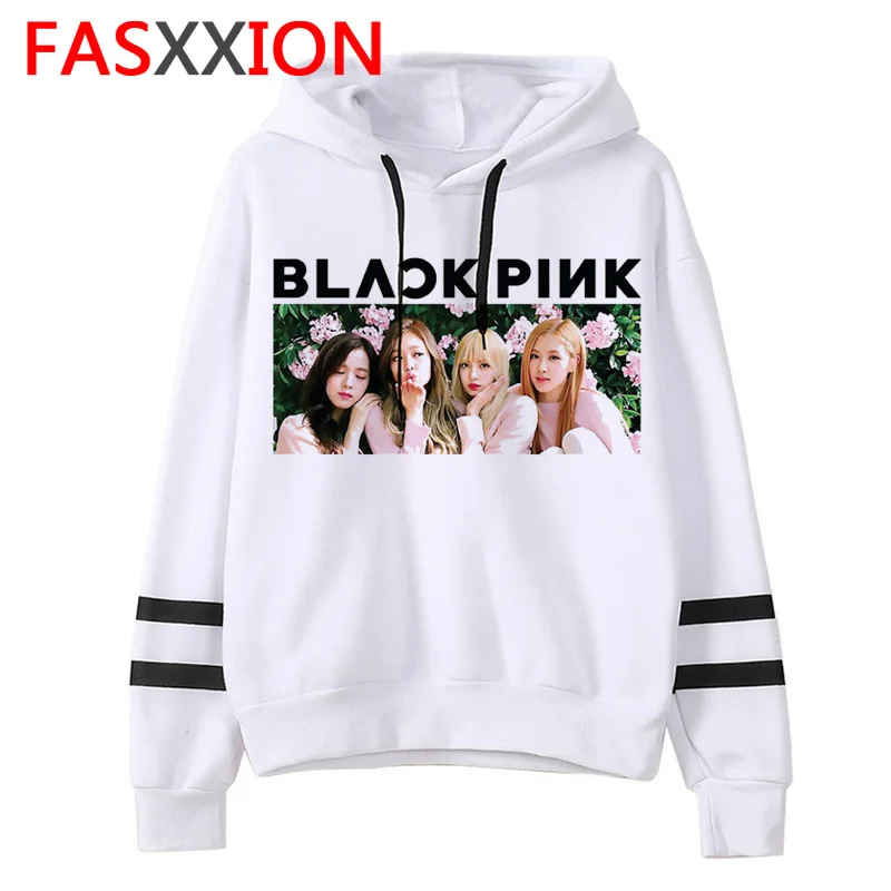 Черная Розовая Толстовка kpop, женская одежда в стиле хип-хоп, розовые толстовки, новые модные пуловеры унисекс с длинным рукавом для женщин ulzzang