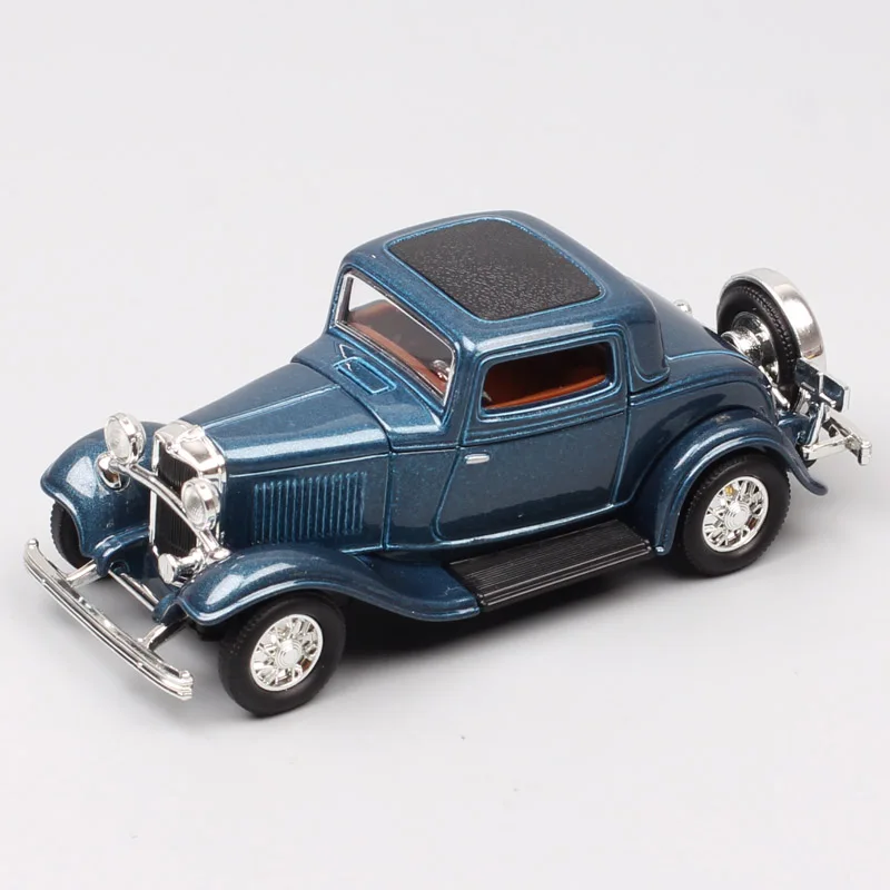 1:43 Масштаб дорожный знак классический античный 1932 Ford Модель B три окна купе вагон литье под давлением модель автомобиля игрушка для детей