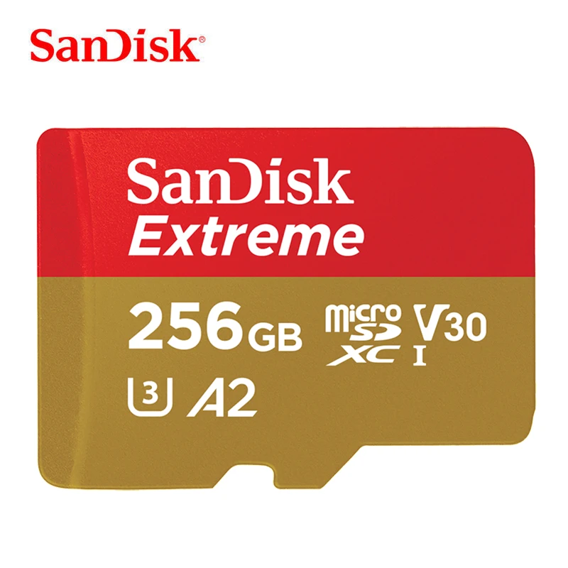 Двойной Флеш-накопитель SanDisk 64GB Microsd карта 32 Гб TF флеш-карта 128 Гб карта памяти 256 ГБ U3 V30 SDXC A1/A2 UHS-I C10 в формате 4K UHD, для смартфона 160 МБ/с