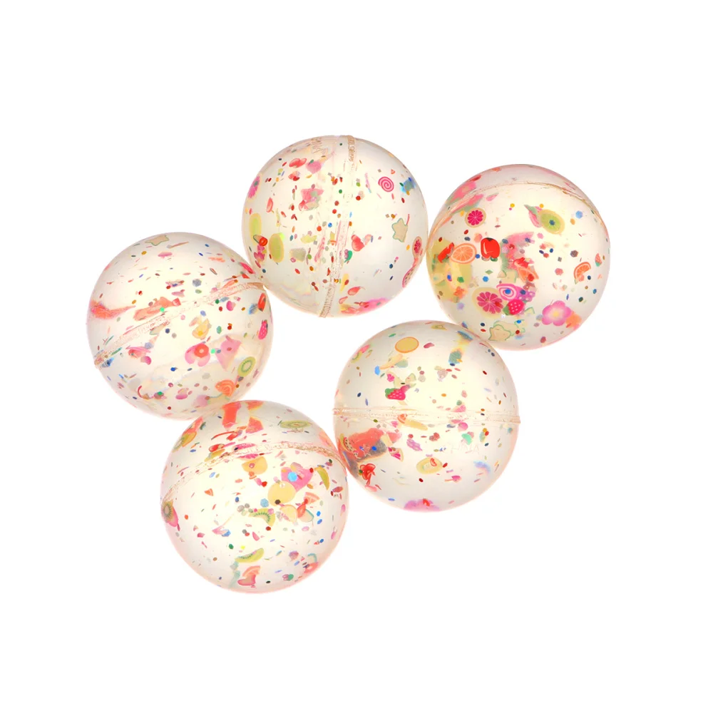 

5Pcs Designed Bouncy Trasparent Rubber Kids Funny Cognitive Toys Green