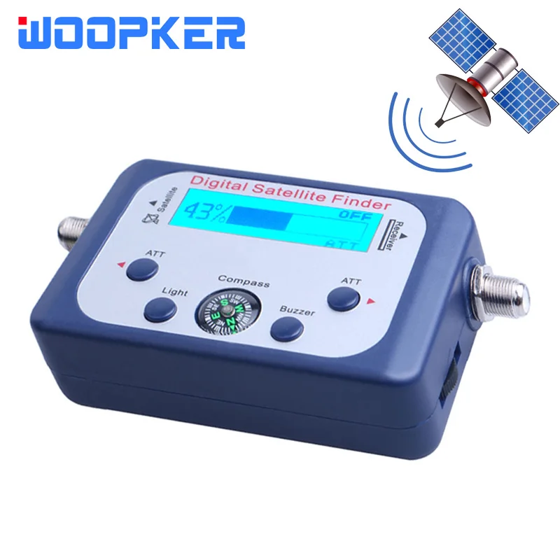 

Digital Satellite Finder Satlink Tester Meter TV Signal Receiver Sat Finder with Compass and LCD Display FTA DVB S2 T2