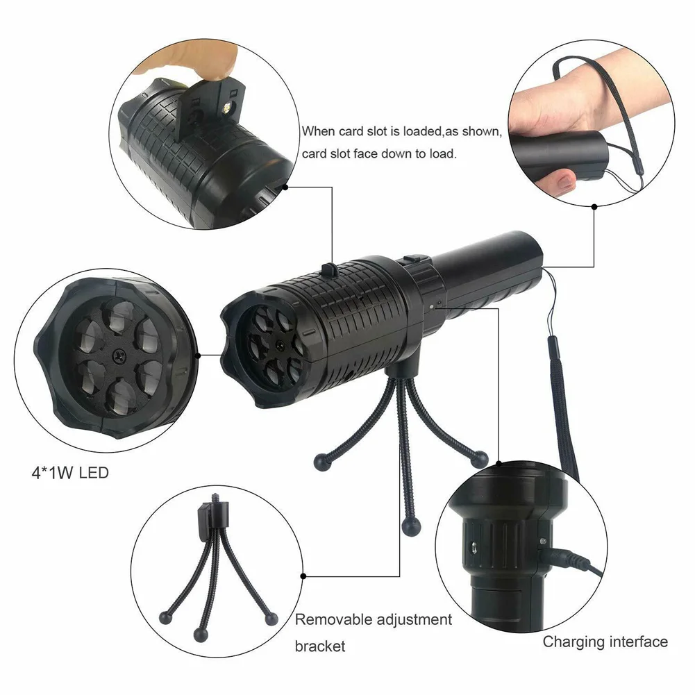 Крытый открытый перезаряжаемый светодиодный Рождественский проектор 12 узоров