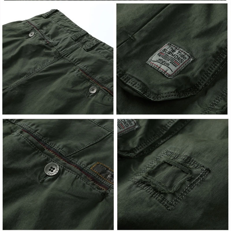 

New Men 2021 Spring Summer Casual Vintage Classic Pockets Cargo Shorts Men Outwear Fashion Twill Cotton Camouflage Shorts Men