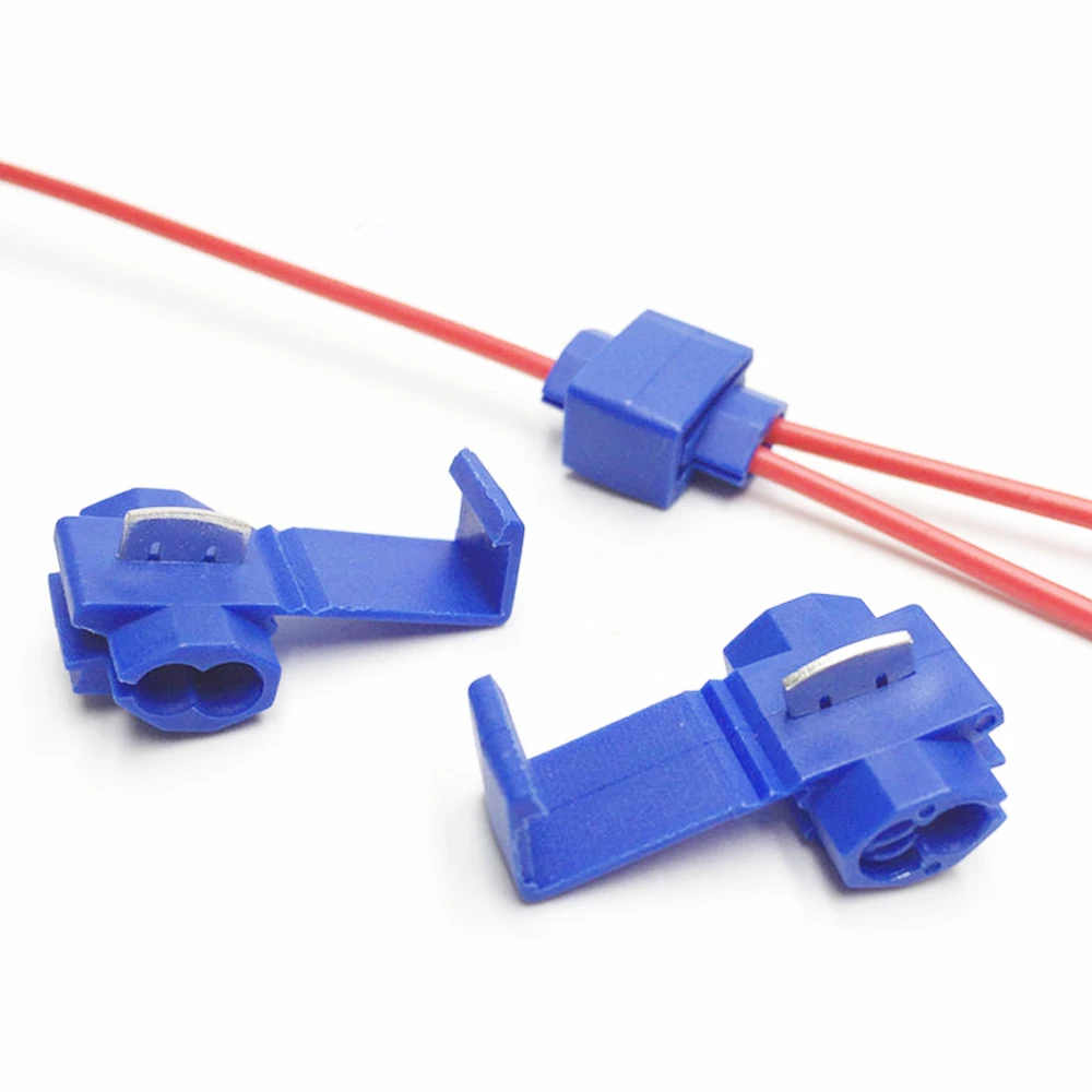 60 шт. Тип Т замок провода электрический кабель соединитель синий изолированный