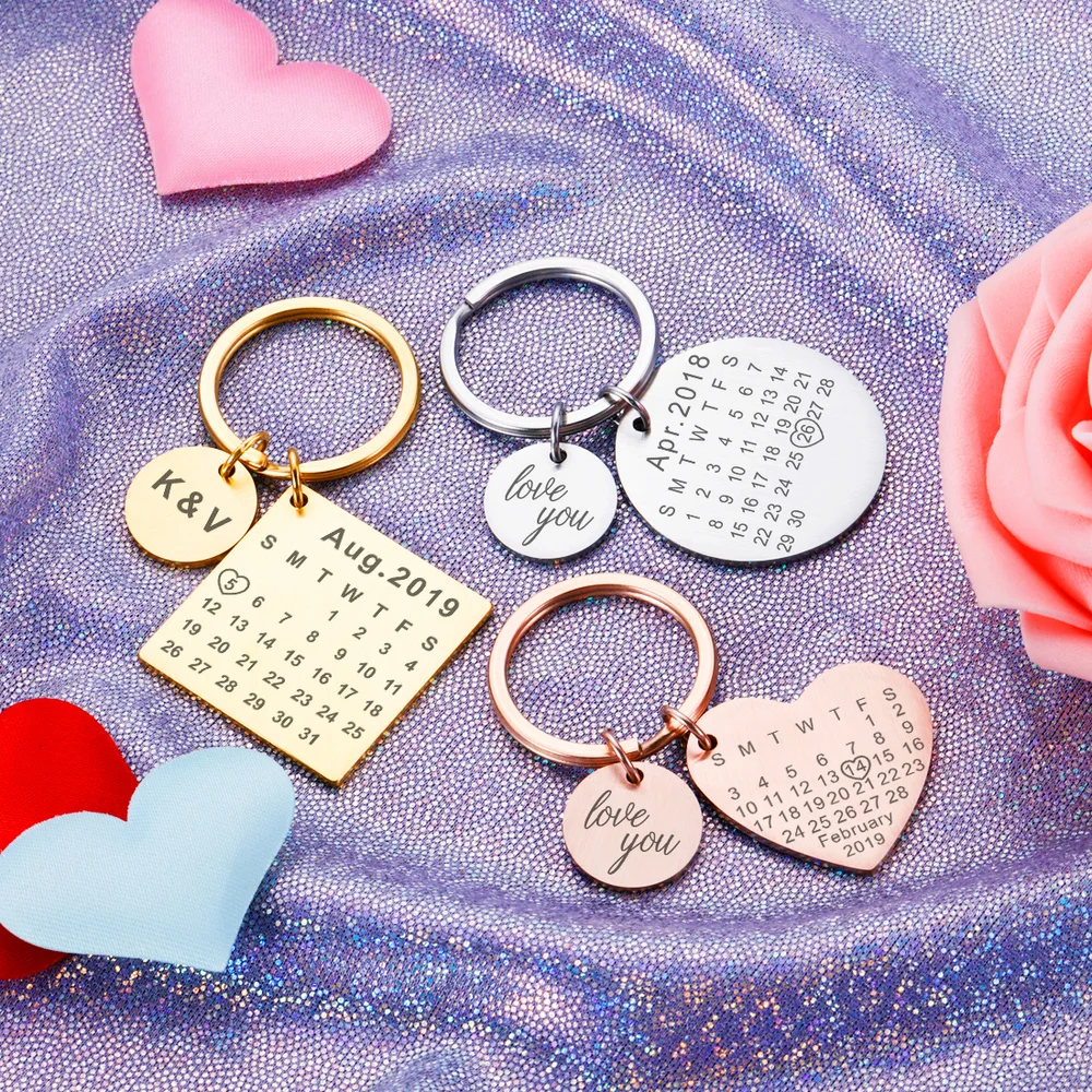 DIY брелок персонализированный календарь резной подарок для друга подруги