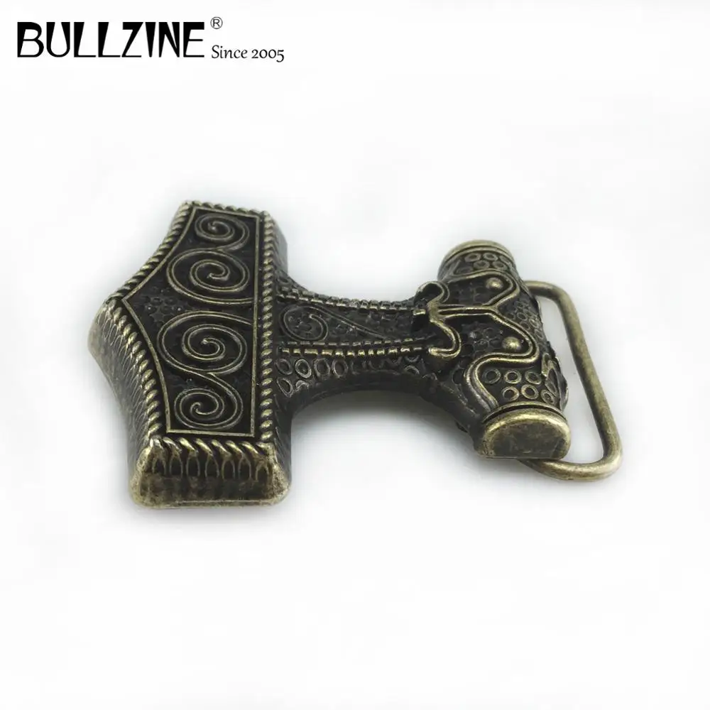 Оптовая продажа ремень Bullzine из цинкового сплава Mjolnir пряжка для ремня THORSHAMMER VIKING