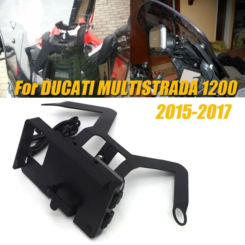 

Motorcycle Smartphone GPS Navigation Bracket Mounting Bracket for DUCATI MULTISTRADA 1200 MY 2015-2017 SUPPORTO