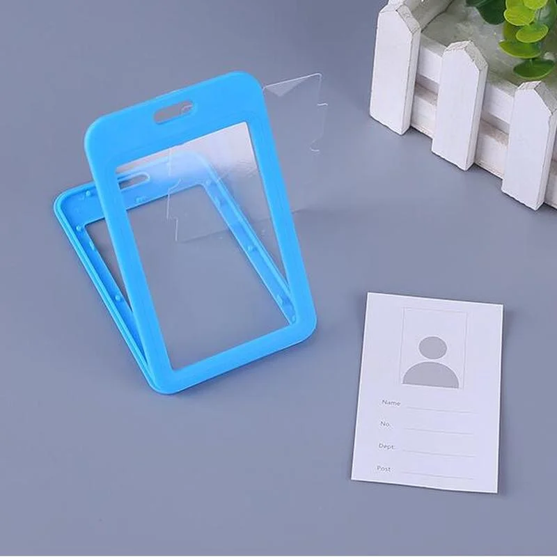 

1pc Staff Employee's Work Card Holder with Lanyard Neck Hanging Rope Strap Plastic Pass Access Card Holder Name ID Tag Cover