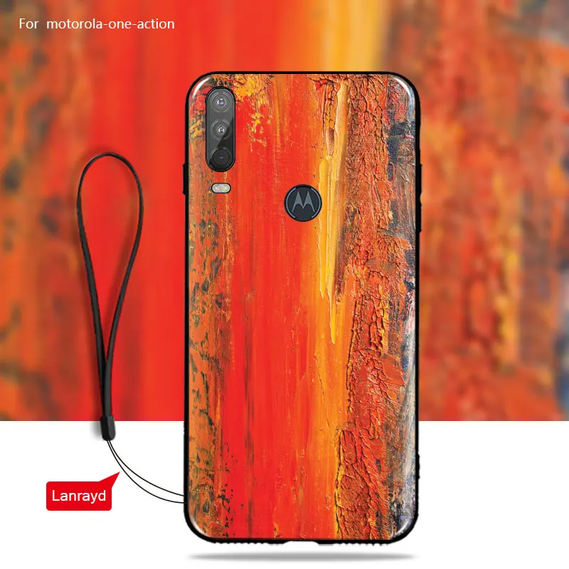 shupi Дерево зерна для Motorola One Action Чехол Мягкий ТПУ силиконовый Модный рисунок для Motorola One Action Funda Coque мягкий бампер - Цвет: shupi