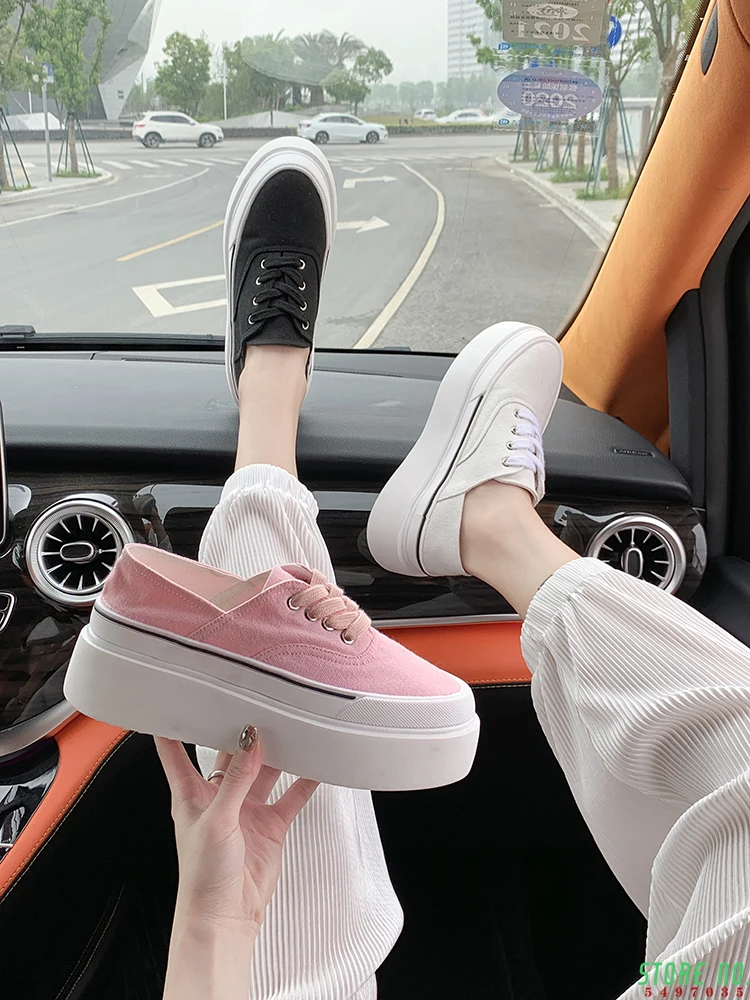 

Round Toe Shoes Woman 2020 Slip-on Women Shallow Mouth Clogs Platform Women's Espadrilles Casual Female Sneakers Modis Flats