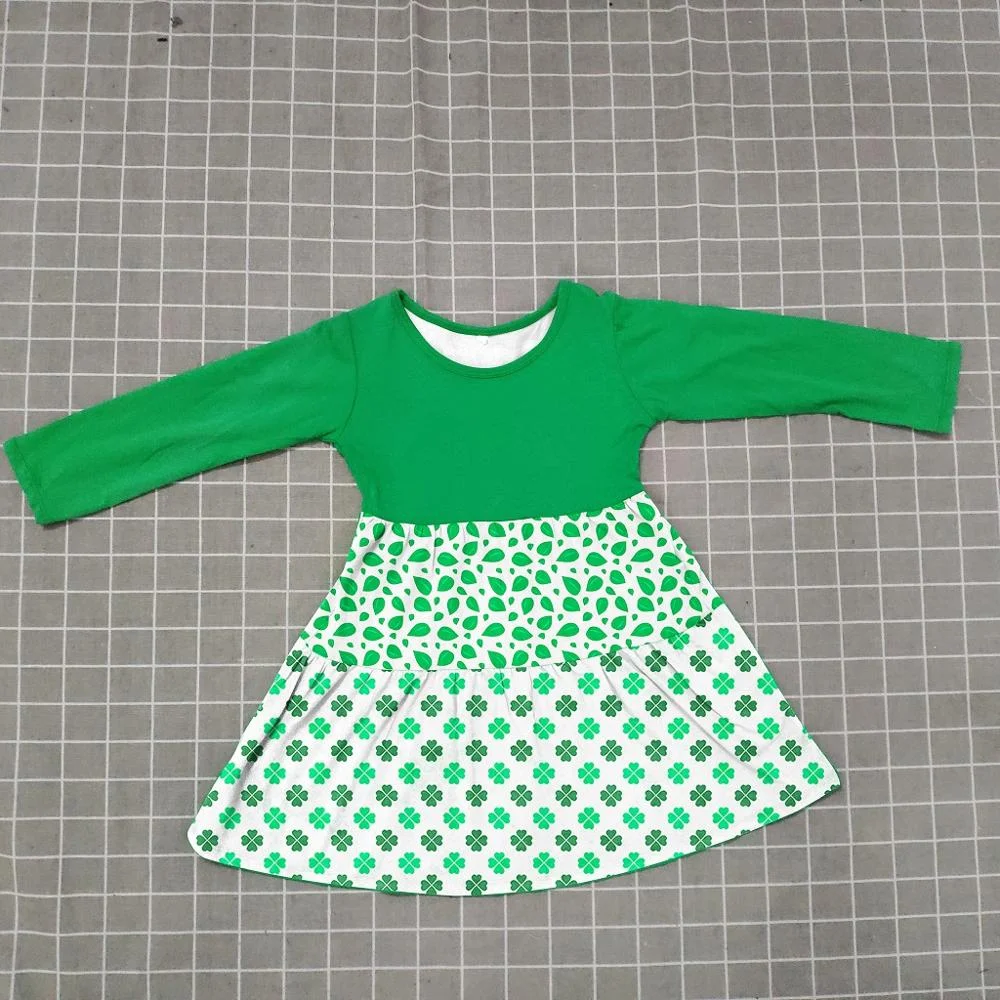 

baby girls children clothes milk silk cotton spring navy polka dot floral long sleeve twirl splice dress boutique knee length