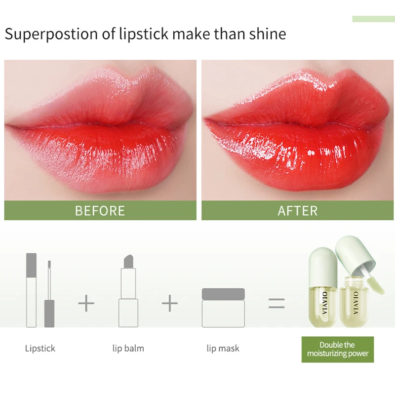 Мгновенное увеличение объема губ блэм масло для прозрачное стойкое питательное