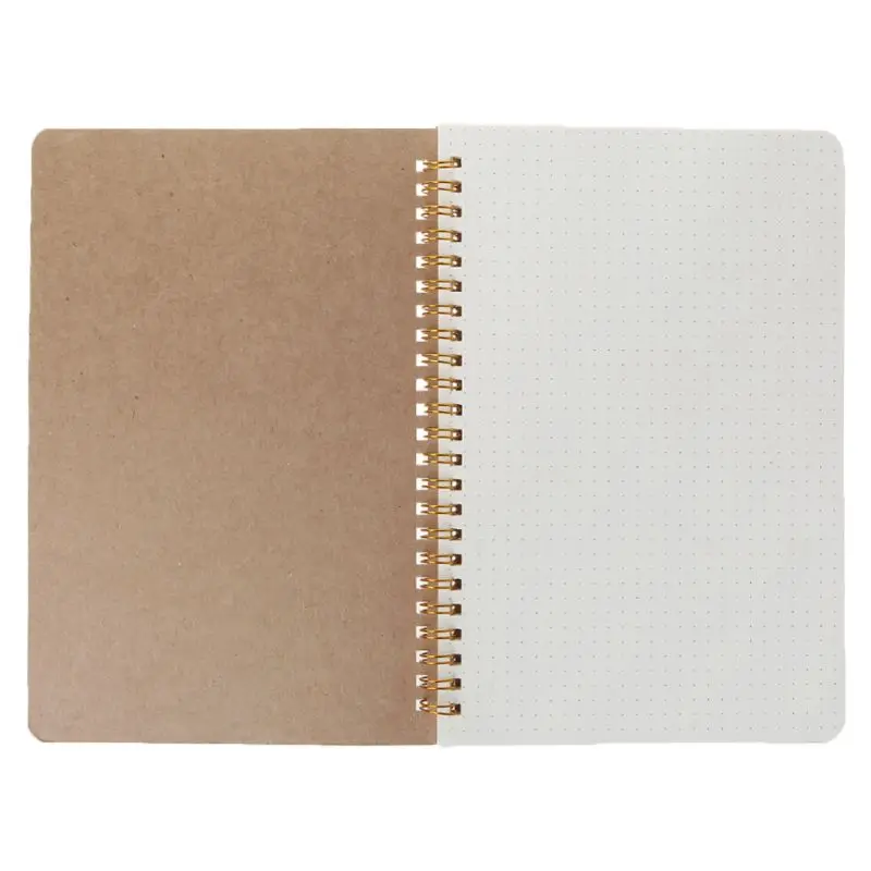 A5 Bullet Notebook Kraft Dot Grid пустая книга для управления временем спиральный журнал