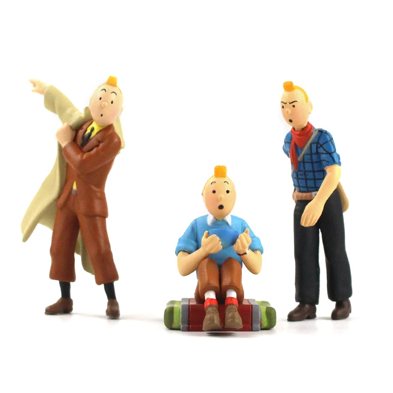 

6pcs/set 5.5-8.5cm The Adventures of Tin Tin Tintin Mini Figure Toys PVC Model Doll