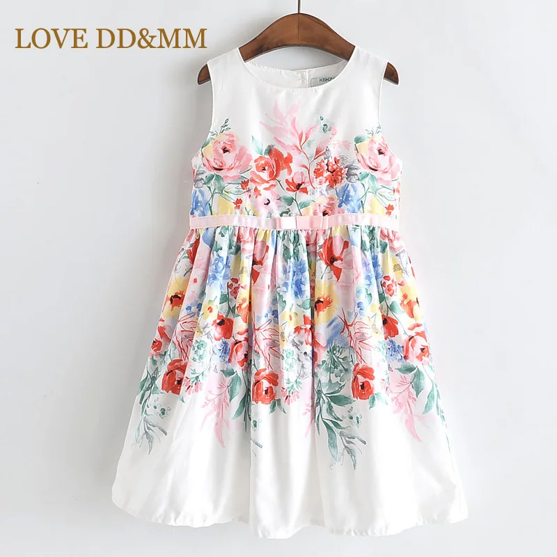 Платья для девочек с надписью LOVE DD & MM Новинка 2020 года детская одежда Сетчатое
