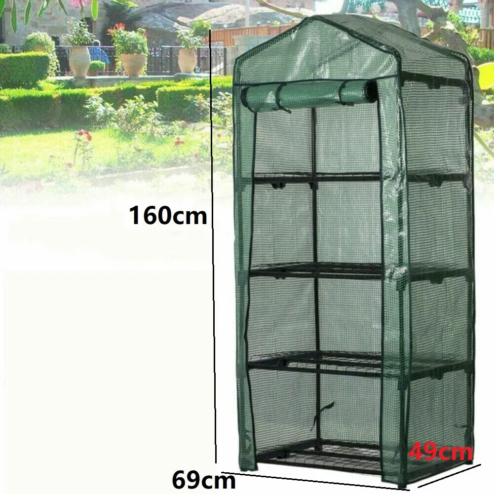

69x49x160CM PE Greenhouse Replacement Cover Greenhouse Grid Cloth Shed Cover Transparent Household Plant Cover Waterproof Garden