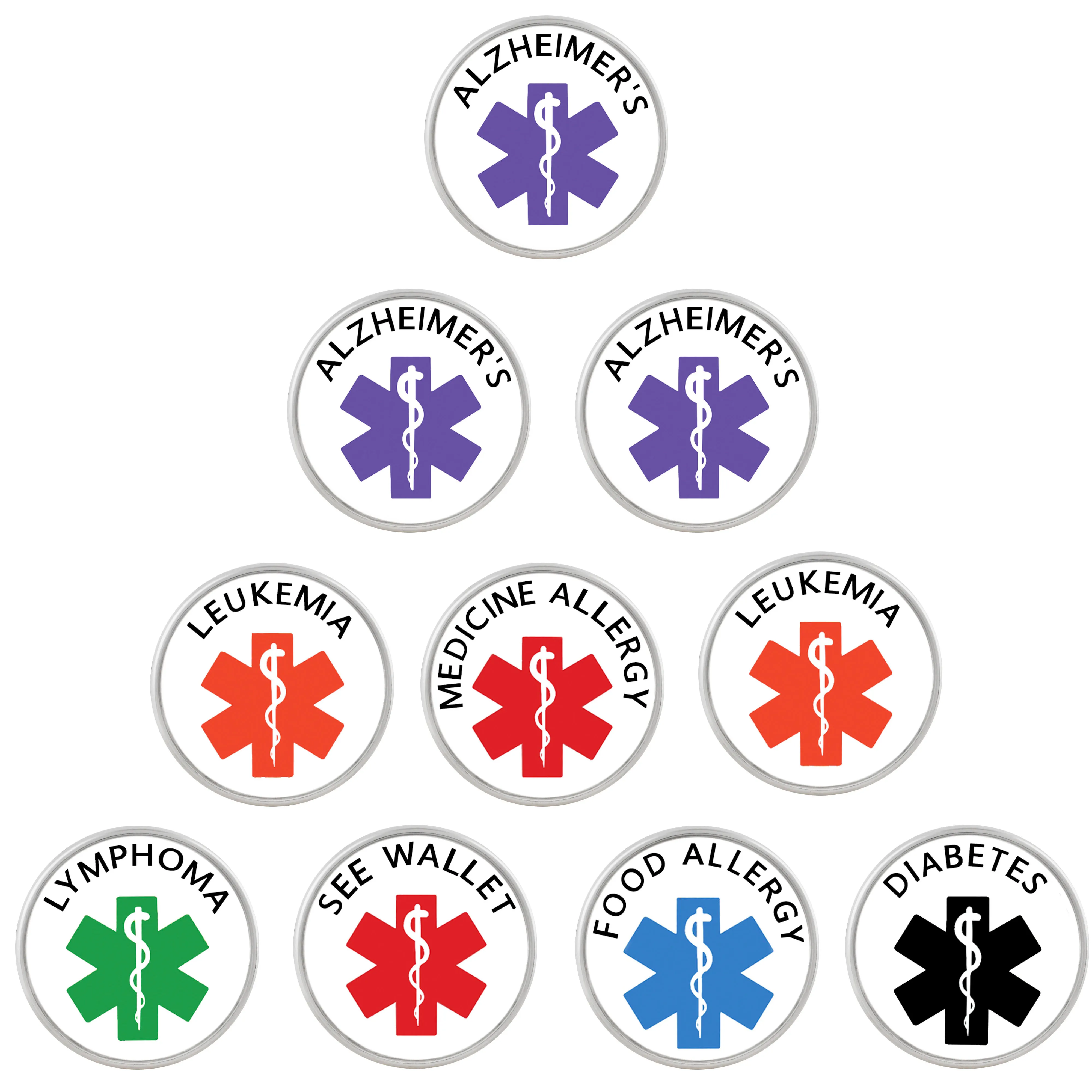 2019 новый модный дизайн 20 мм медицинское оповещение пищевой аллергии оснастки
