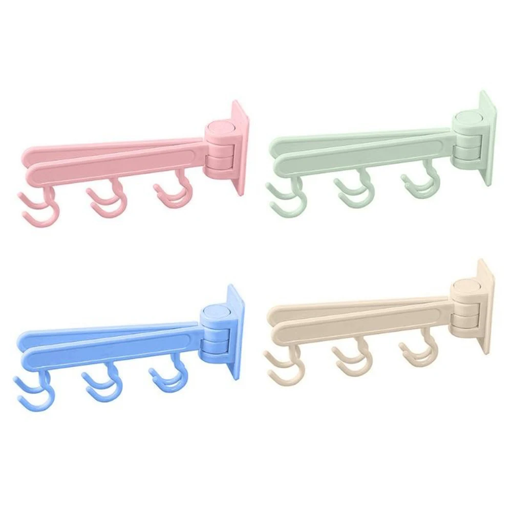 Настенная полка с 6 крючками для двери шкафа вращение на 180 градусов Прочная