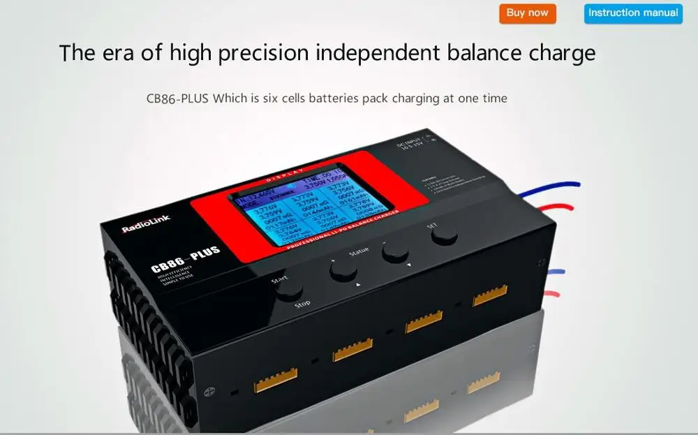 Портативное зарядное устройство CB86 Plus для 8 шт. 2-6S Lipo батарея одновременно профессиональная для RC вертолета 2-6S Lipo батарея