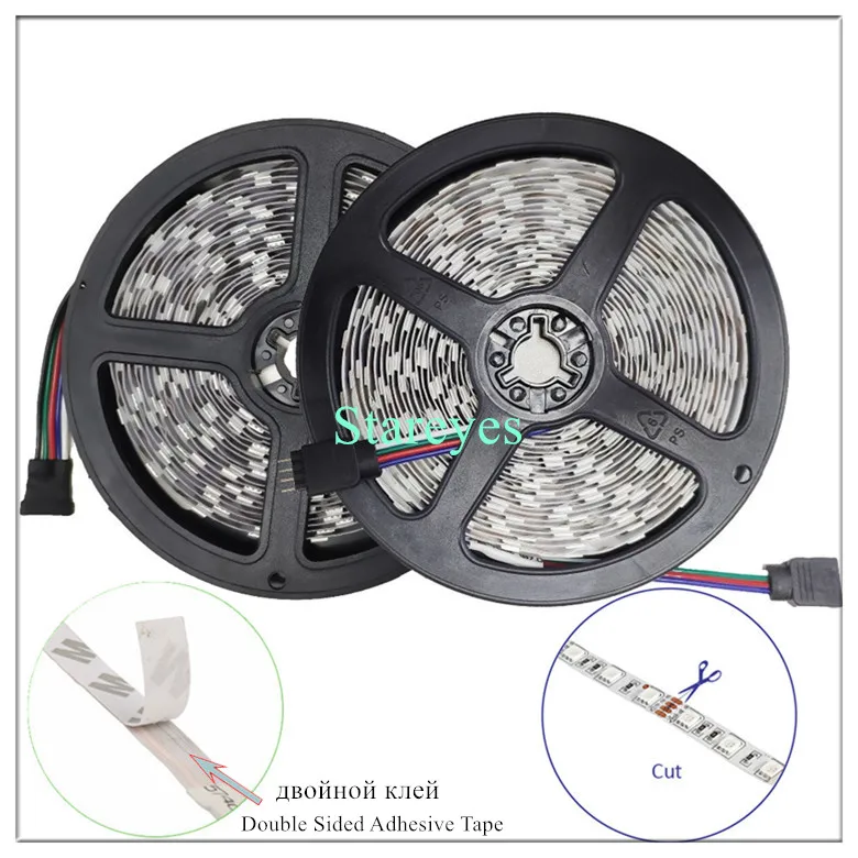 Светодиодная лента 5 м 10 м 15 м 20 м 25 м 30 м SMD 5050 RGB RGBW 300 светодиодный 12 В IP20 IP65 водонепроницаемая гибкая лента светодиодный набор лент