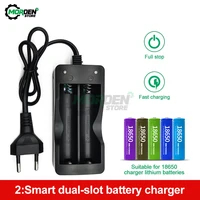 toos l battery charger 18650 eu 2slots smart charging li ion rechargeable batteries charger dropship