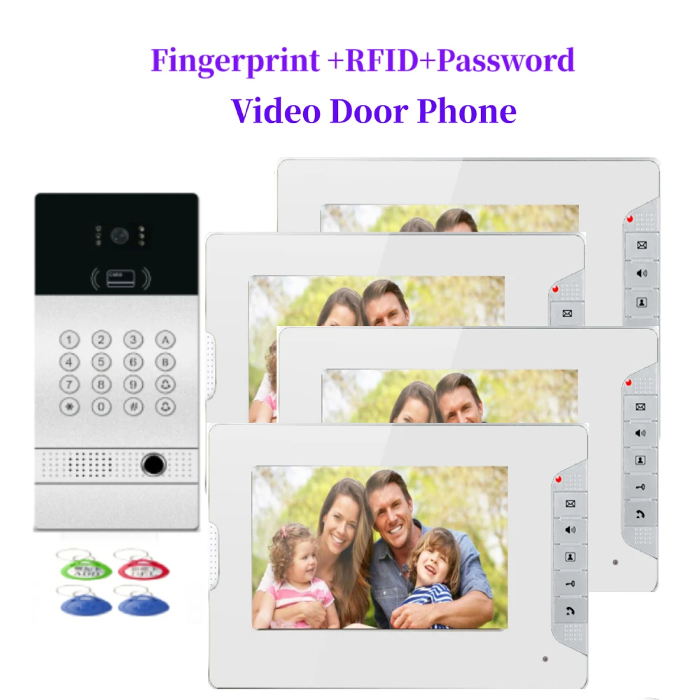 1/2/3/4 единицы Квартира видео-телефон двери внутренной связи Системы видео-дверной