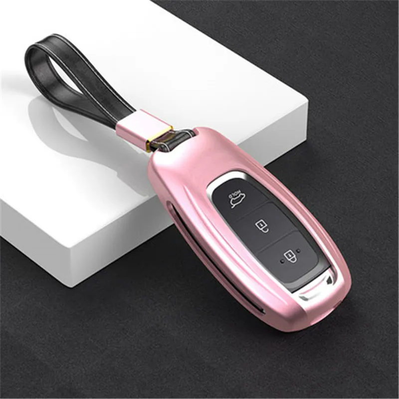 Чехол для автомобильного ключа из цинкового сплава Hyundai i30 Ix35 Solaris Azera Elantra Grandeur Ig