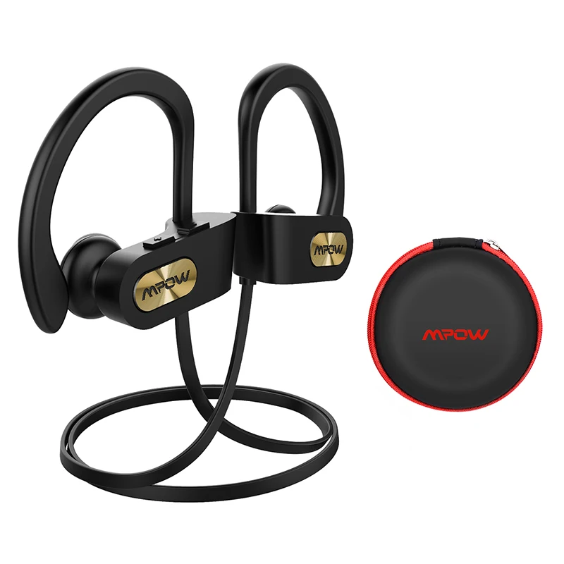 Black-Gold Earphone Mpow пламя Bluetooth наушники IPX7 водонепроницаемые беспроводные наушники-вкладыши HiFi стерео спортивные наушники с микрофоном чехол для переноски - Цвет: Black-Gold Earphone