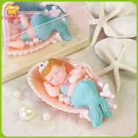 mermaid candle silicone molds children birthday party candle mermaid soap moulds