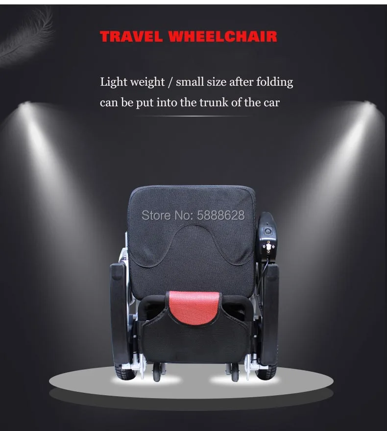 

Ultra light folding t lithium battery Handcycletravel plane electric wheelchair for disabled