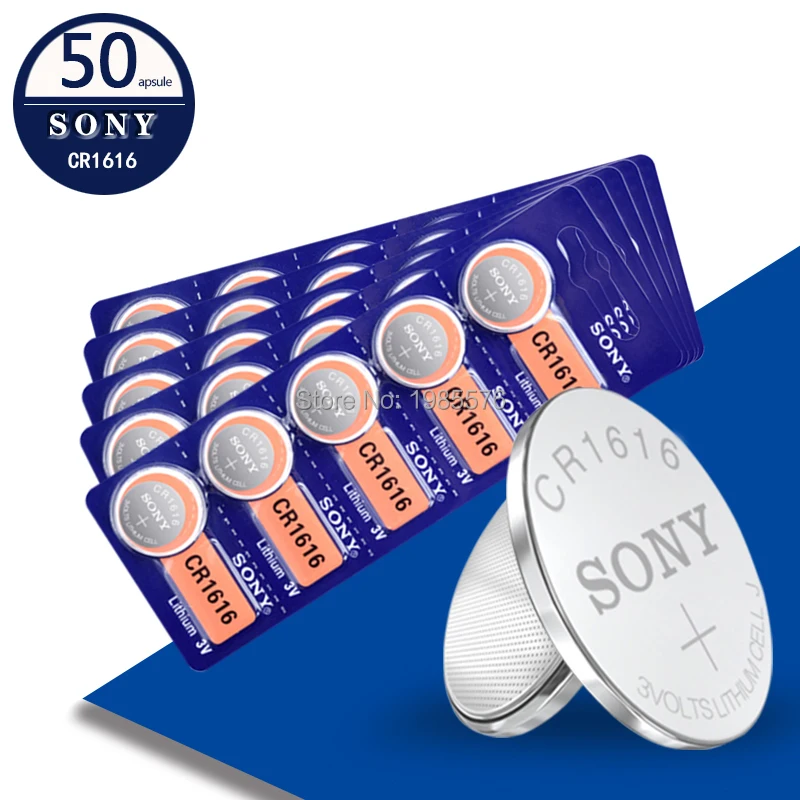 

50pc original brand for Sony cr1616 3v button cell coin batteries for watch DL1616 BR1616 ECR1616 5021LC L11 L28 KCR1616