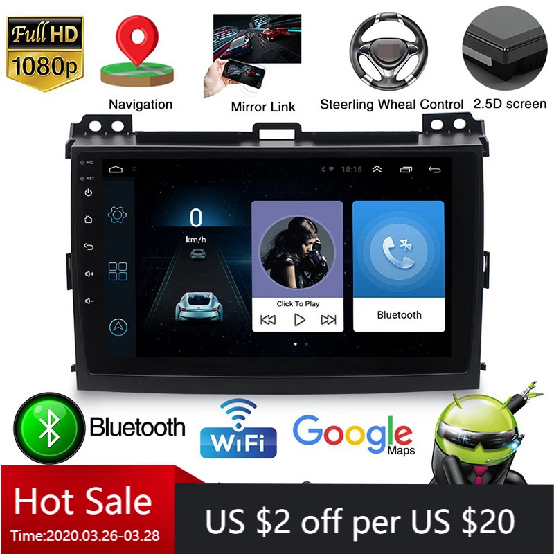 Автомобильный мультимедийный плеер проигрыватель на Android 9 1 с &quotсенсорным