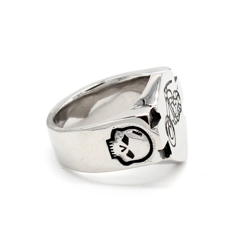 

Punk Style Locomotive Motorcycle Rings For Women Wedding Jewelry Antique Stainless Steel Finger Ring Anillos Goth Accessories