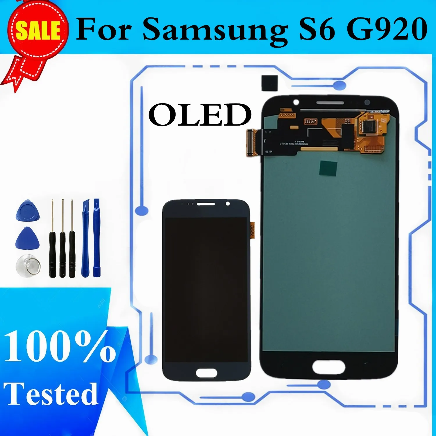 ЖК дисплей OLED для SAMSUNG GALAXY S6 G920 SM G920F G920FD с сенсорным экраном и дигитайзером в сборе