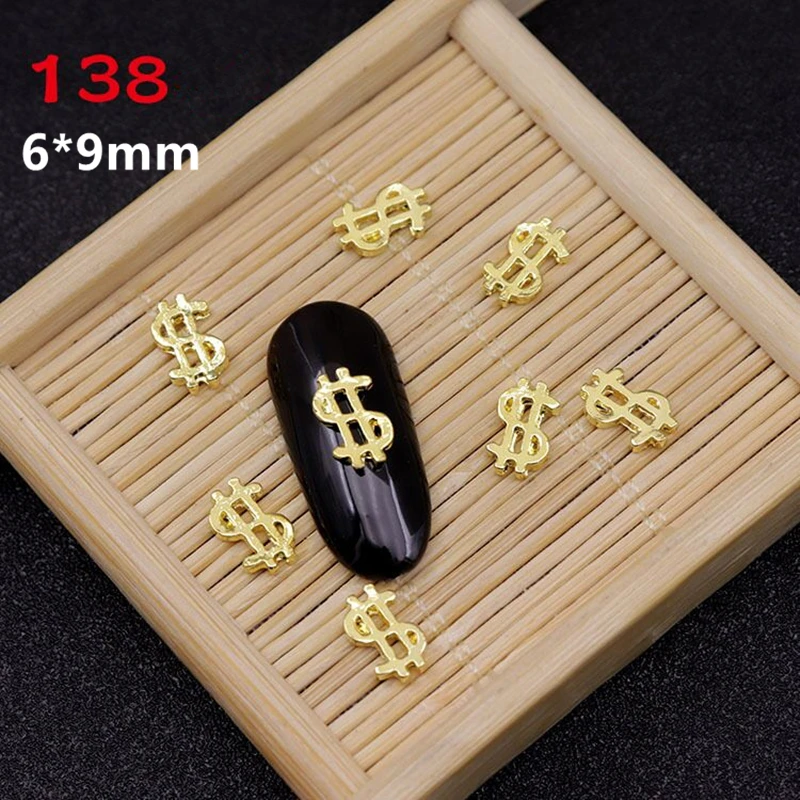 20 штук монету доллар 3D нейл-арта украшения из очаровательного сплава дизайн