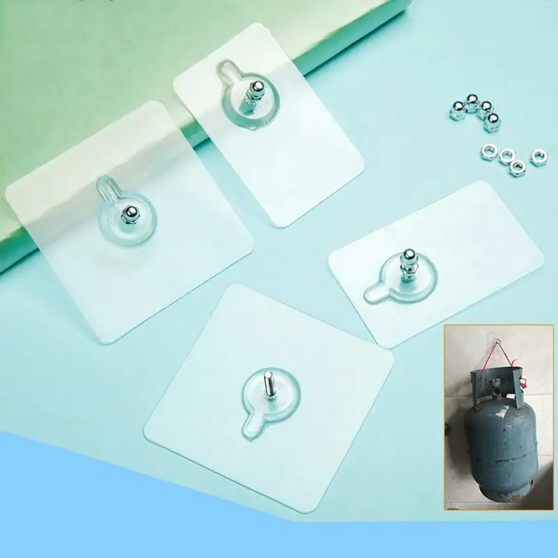 

1pcs Strong Non-Trace Self Adhesive Nails Hook Waterproof Kitchen Bathroom Cup Nail Hook Hanger Durable Screw Sticking Suct E6E4