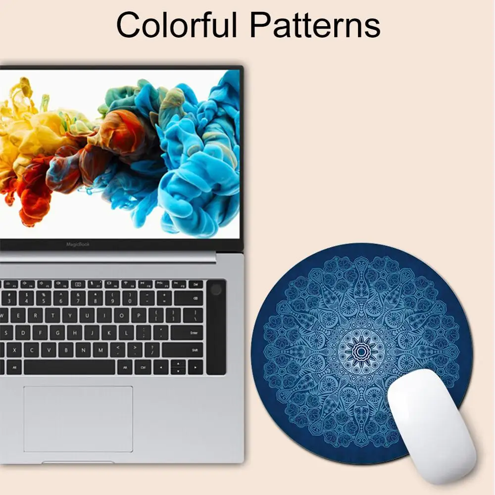 

New small round mouse pad non-slip rubber pad luxury cute mouse pad