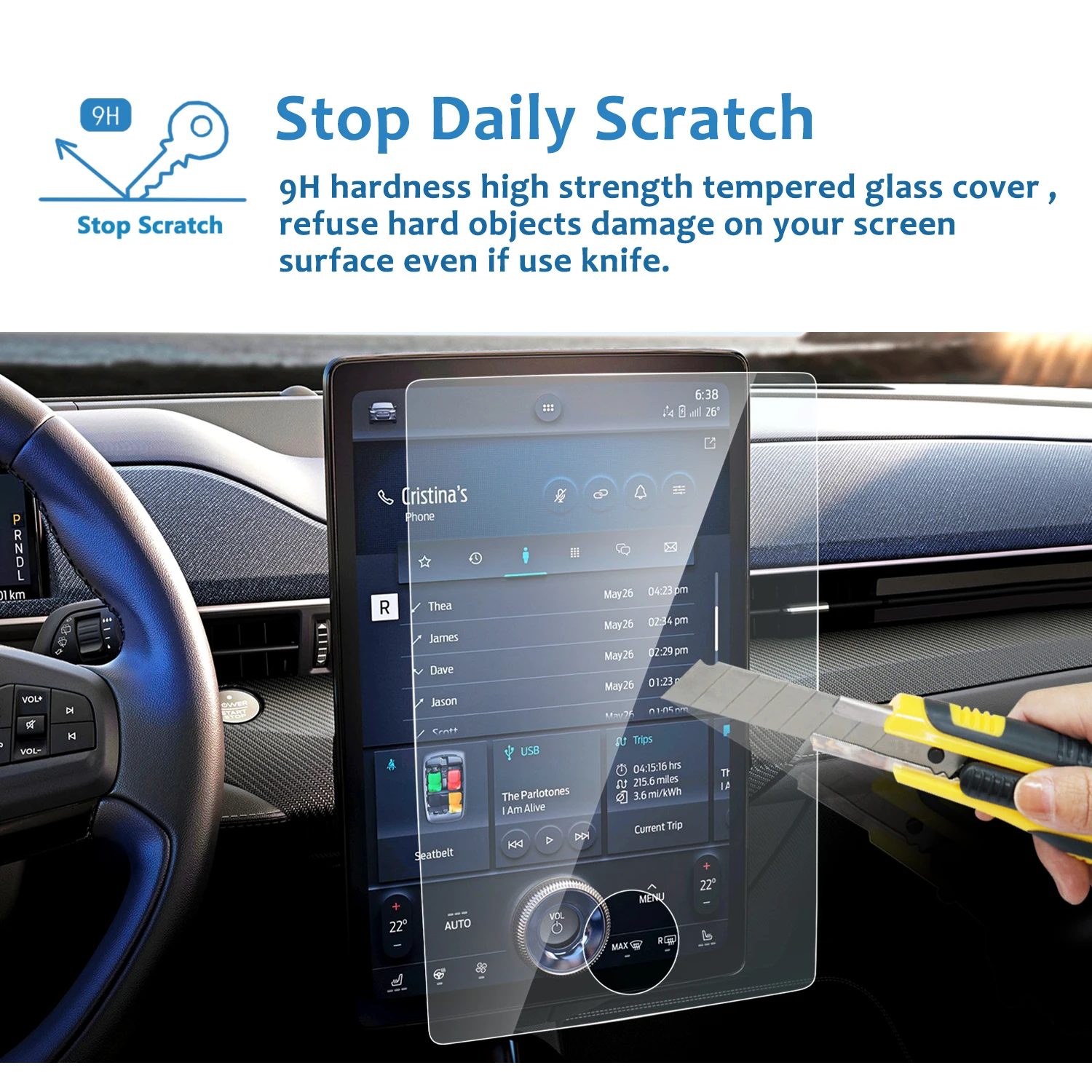 lfotpp for mustang mach e 2021 15 5 inch car multimedia radio display screen protector auto interior protective sticker free global shipping