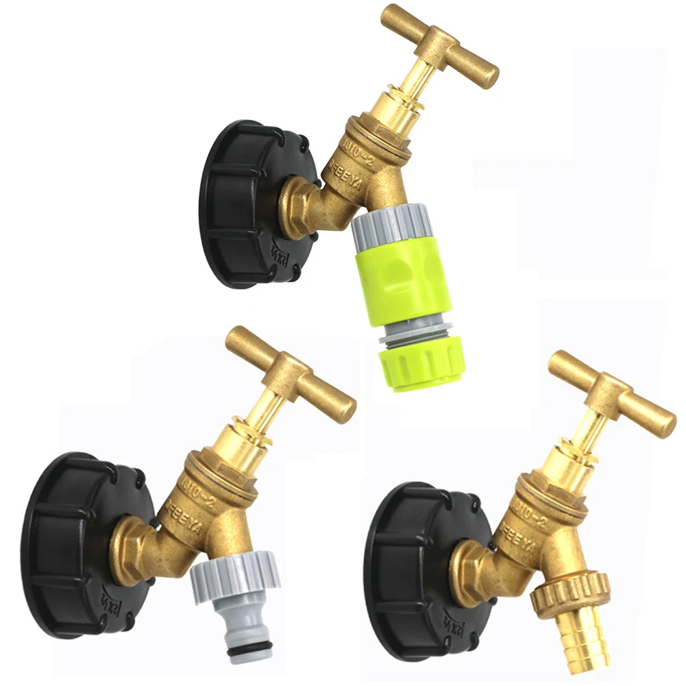 

IBC Tank Brass Tap Adapter 1/2Thread Connector Replacement Valve Fitting Parts IBC Ton Barrel Valve Fittings Joint Double Head