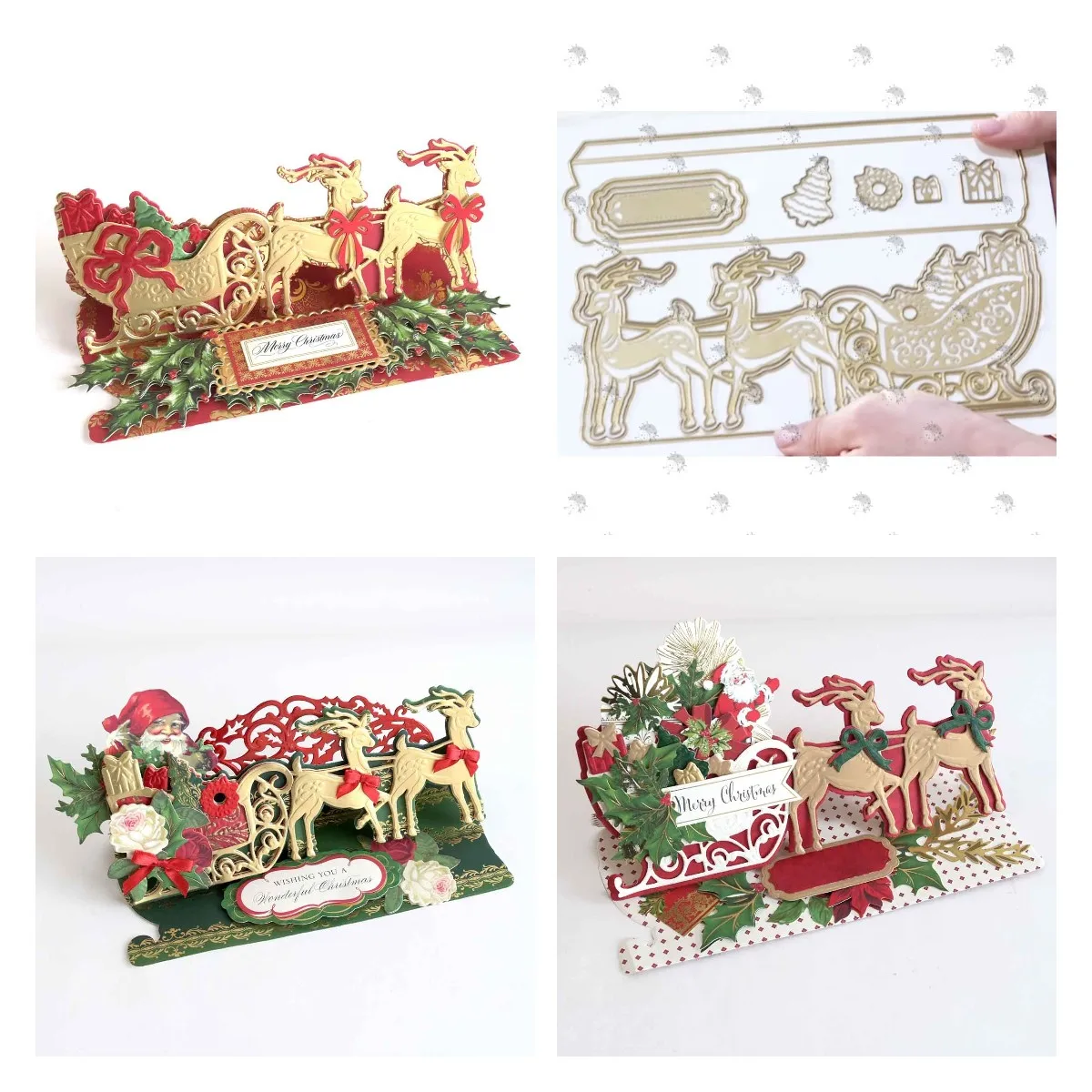 

Christmas three-dimensional reindeer cover Cut dies for Scrapbook Album Decoration Craft for DIY Greeting Card Making 2021