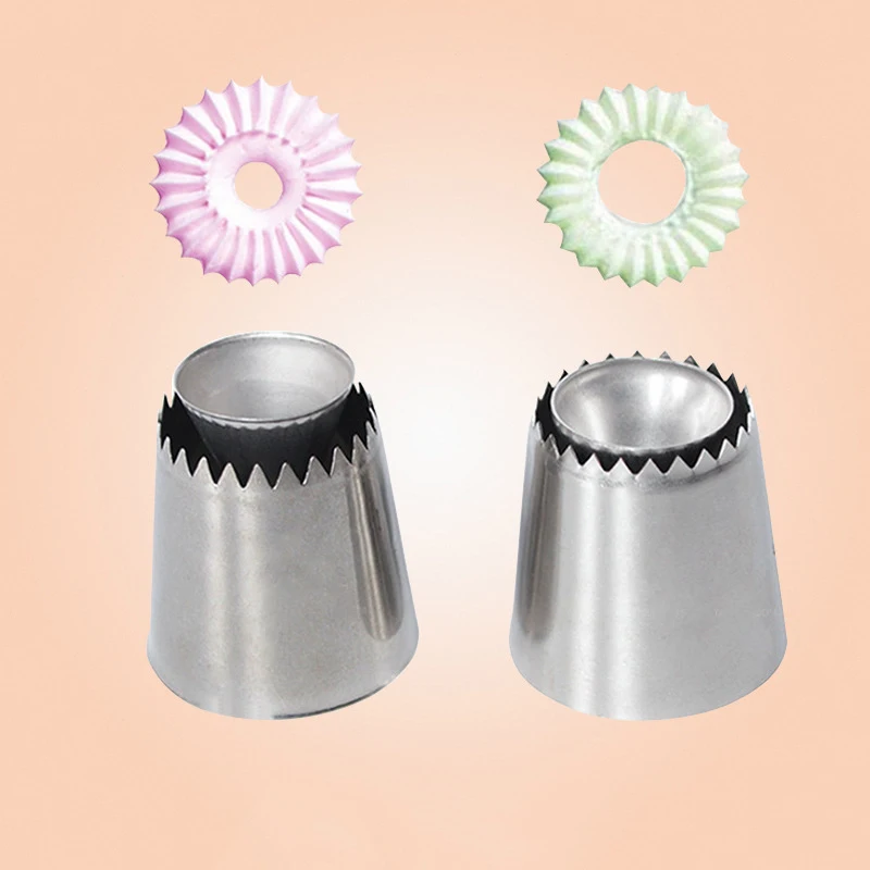 

Stainless Steel Cookie Squeeze Flower Mouth Piping Nozzles Dessert Biscuit Cake Ice Cream Decorating Mouth Kitchen Baking Tools