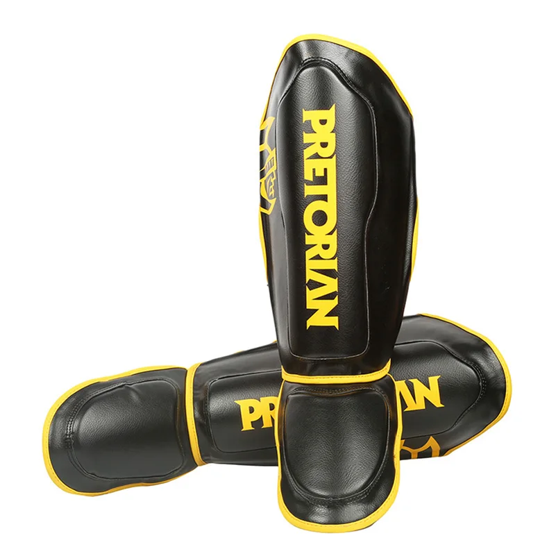 

Pretorian Грант утолщенная защита Shin Guard MMA Бокс тайский взрослый брикет боксерская нога из искусственной кожи спортивное фитнес оборудование