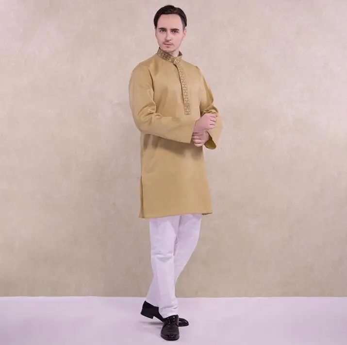 Новые мужские костюмы модные этнические индийские комплекты с вышивкой удобные