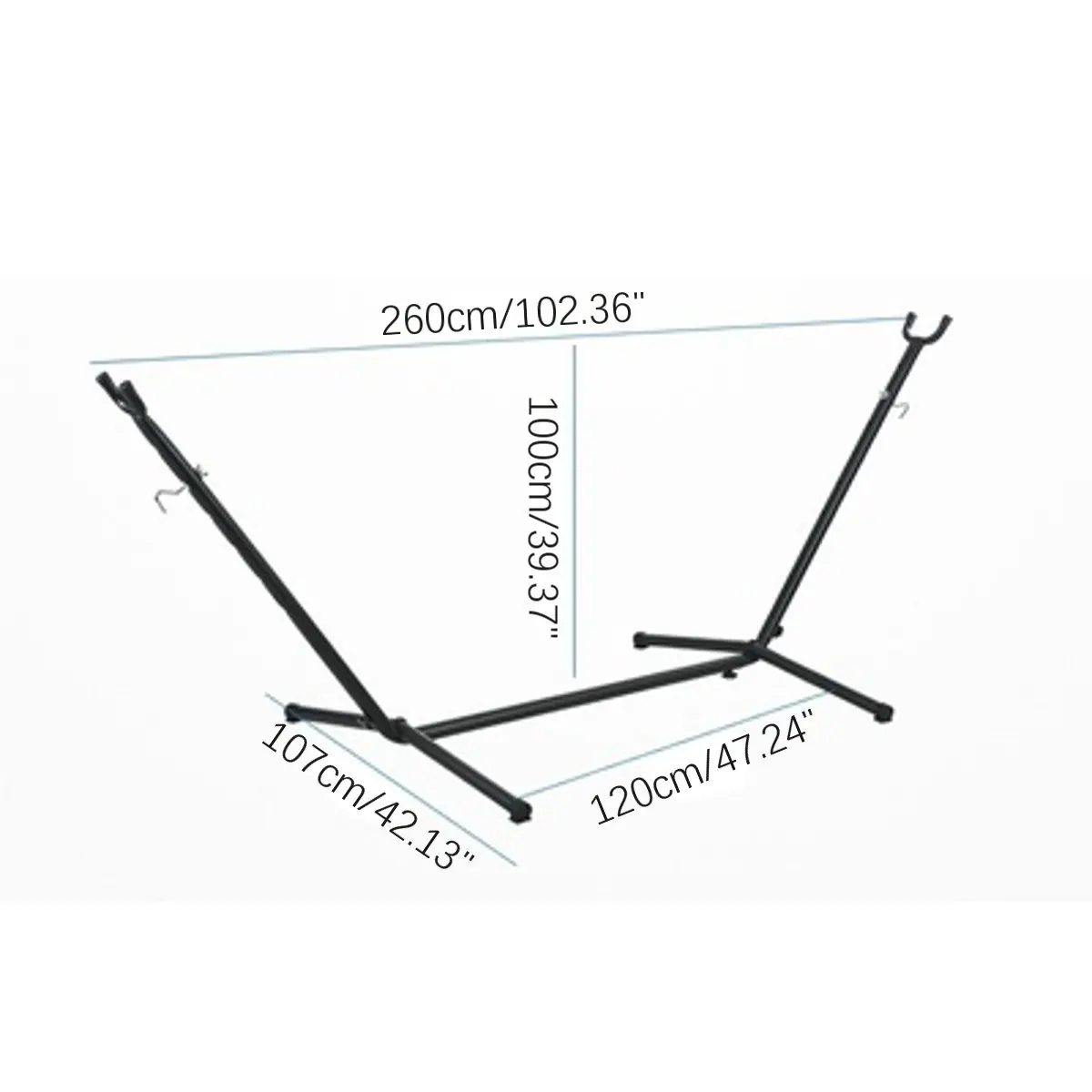 

Canvas Hammock with Steel Stand Garden Camping Patio Beach Travel Swing Outdoor Sleeping Bed Courtyard Hammock Hanging Chair