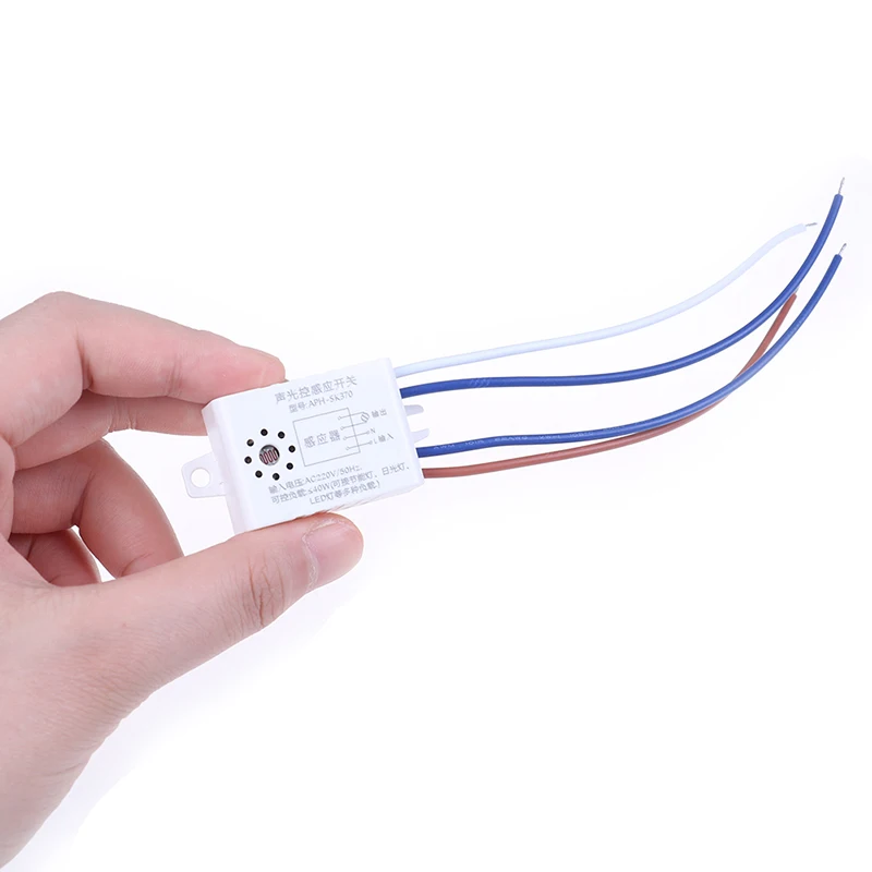 220V 60Hz светодиодный звуковой переключатель Датчик энергии лампа с голосовым