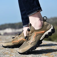 2021 men hiking shoes mesh breathable wading shoes wear resistant non slip walking shoes mens large size 45 46 sports shoes men